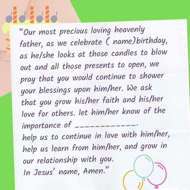 How To Pray For A Birthday Person