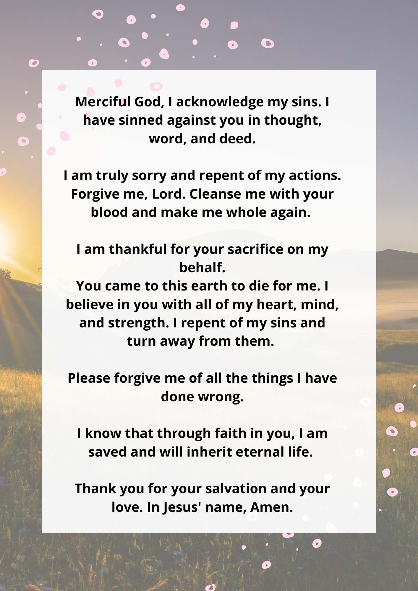 Prayer For Mercy And Forgiveness