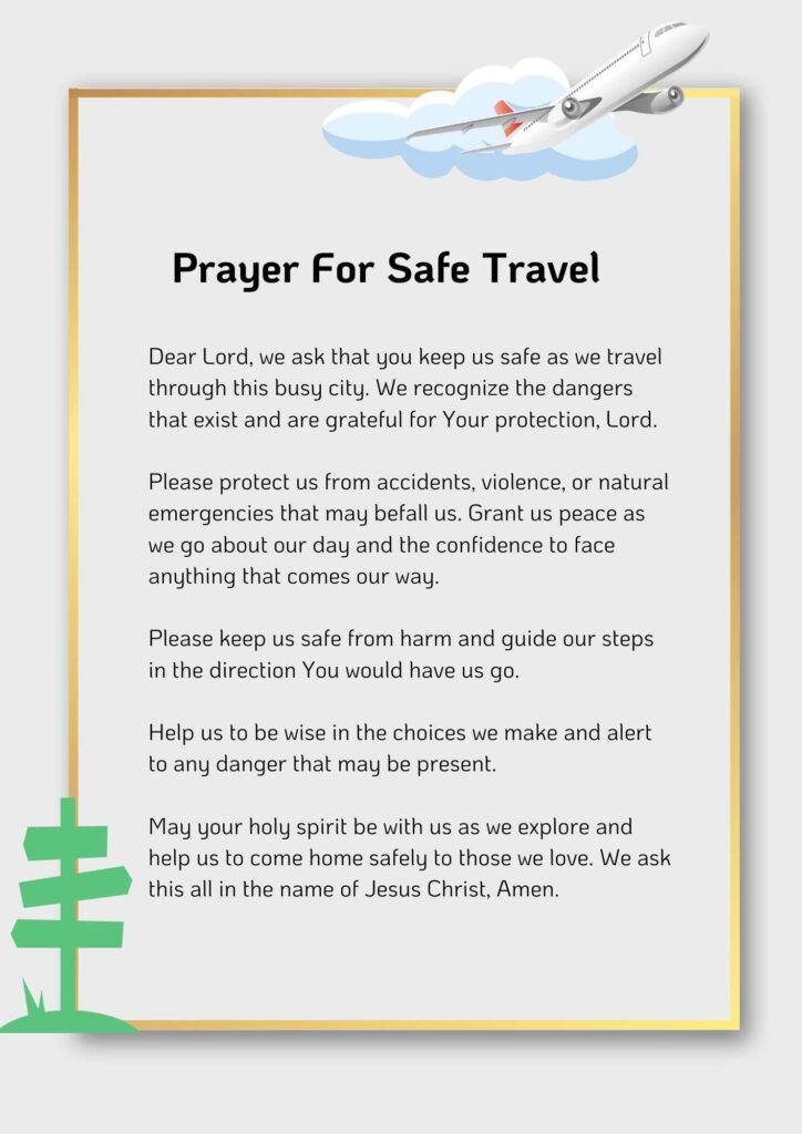 Prayer For Safe Travel