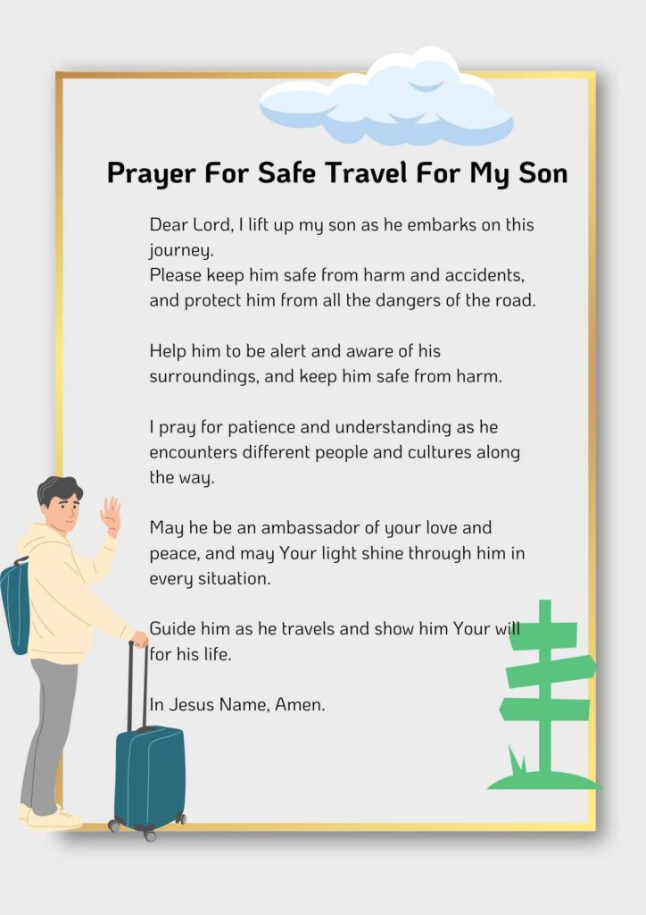 Prayer For Safe Travel For My Son