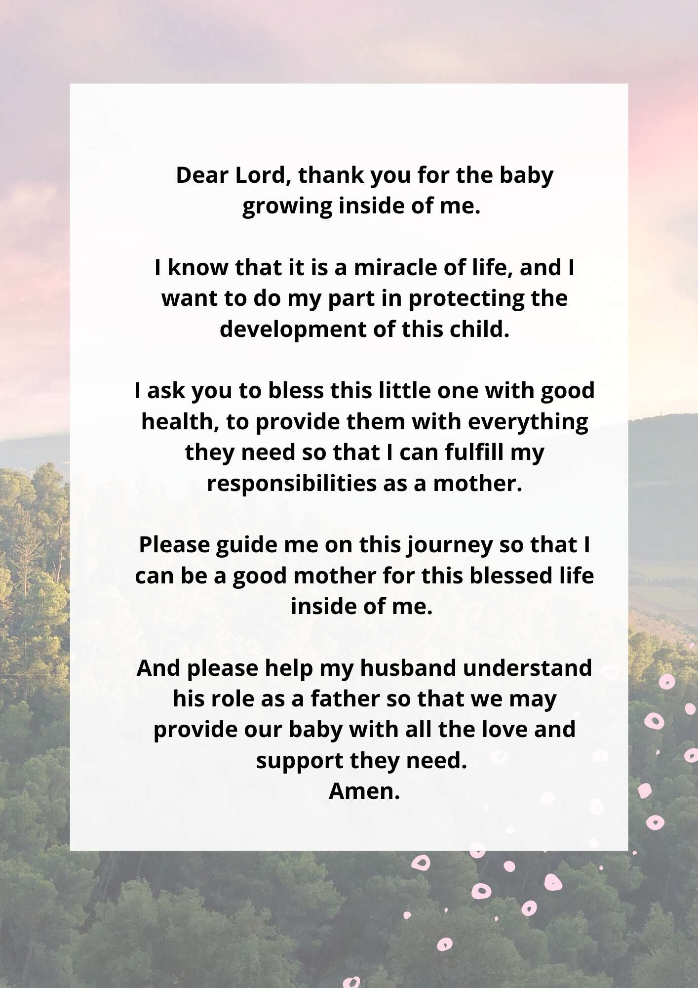 Prayer For A Healthy Pregnancy And Safe Delivery