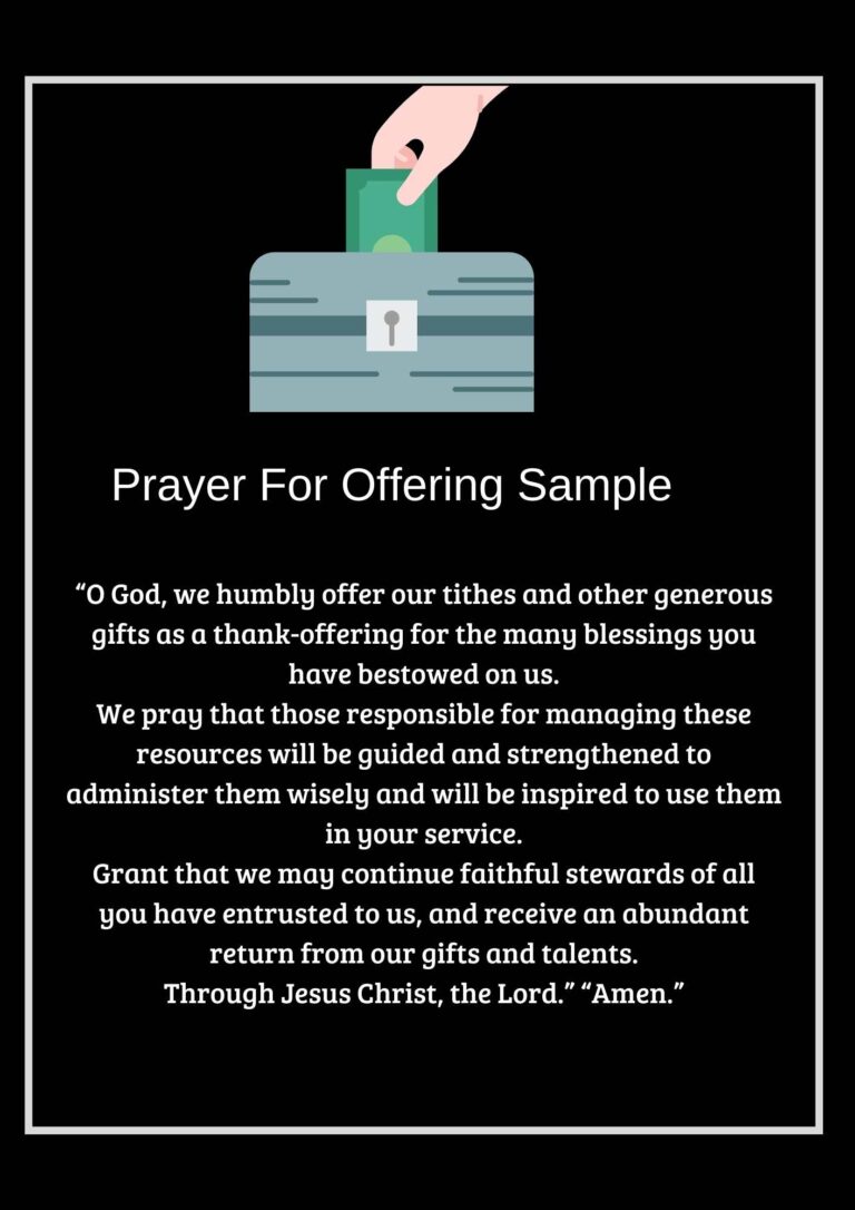 Prayer For Offering Sample Offertory Prayer For Gifts And Tithes AmoSii