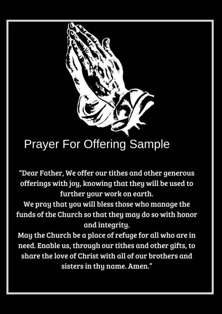 4) Prayer For Offering Sample