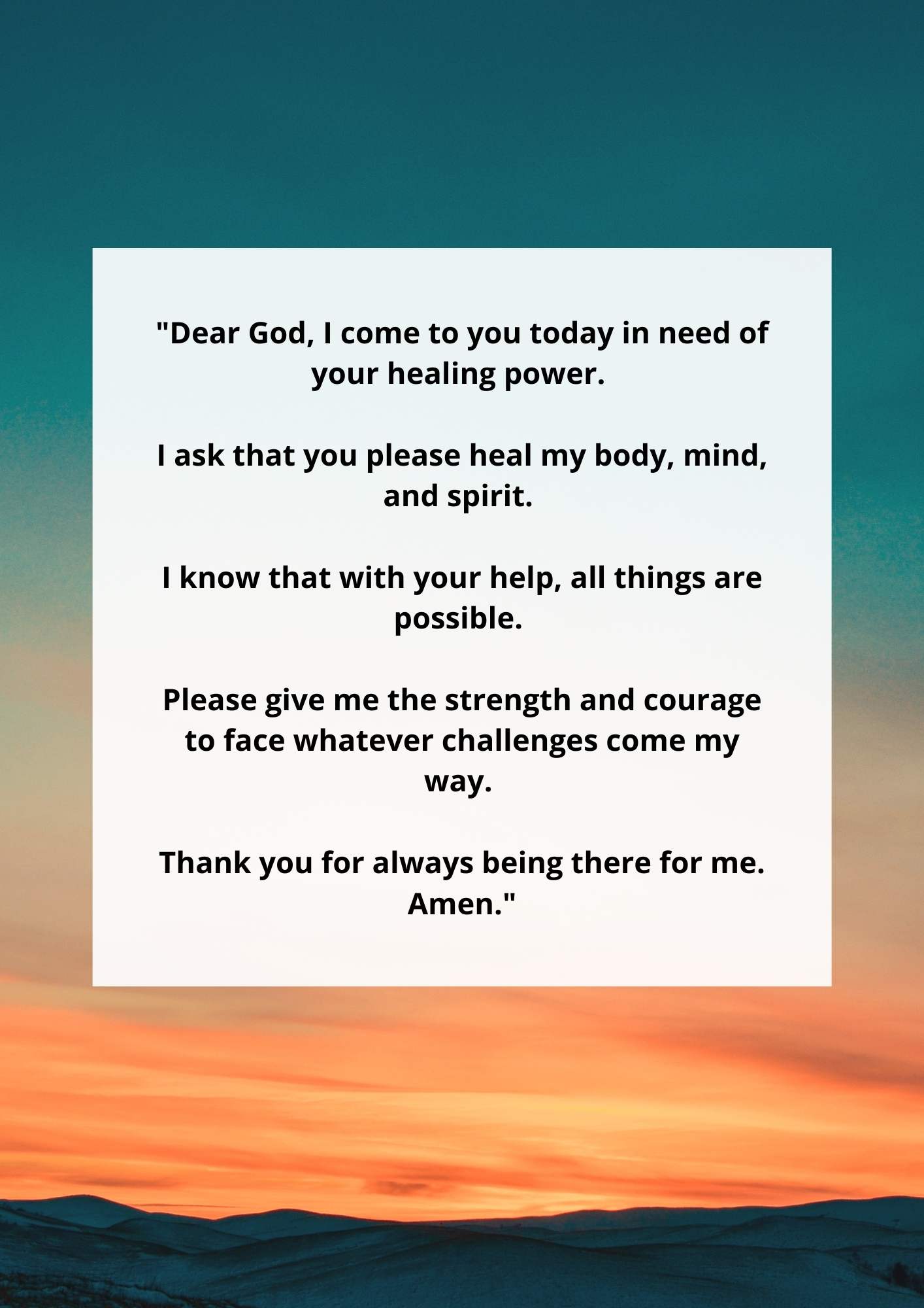 Miracle Prayer For Healing 
