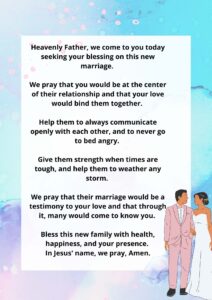 Prayer For A Newly Married Couple: 3 Examples