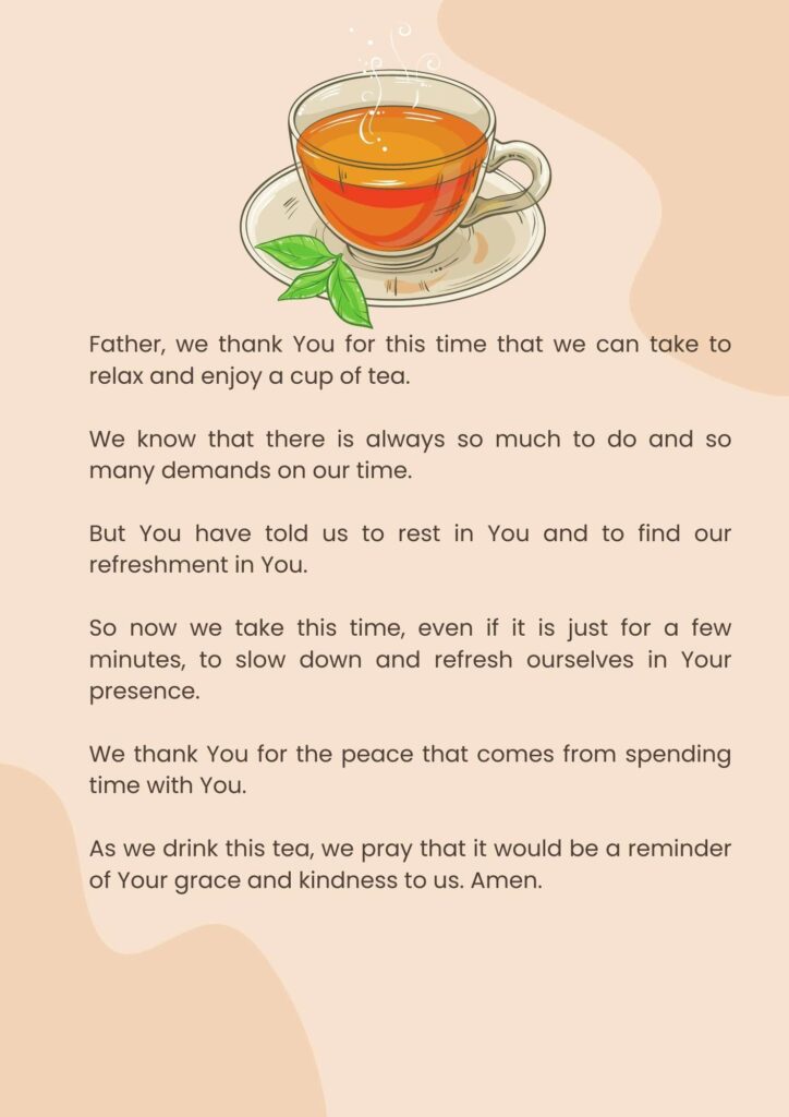 Prayer for tea 