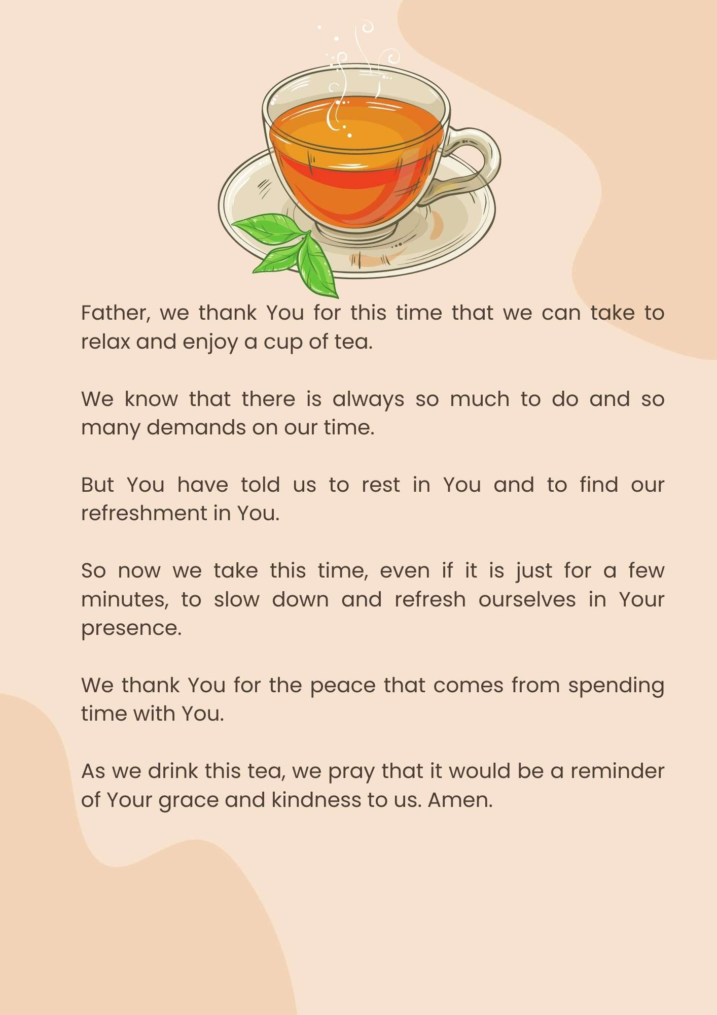 Prayer For Tea And Snacks: How To Pray Effectively - AmoSii