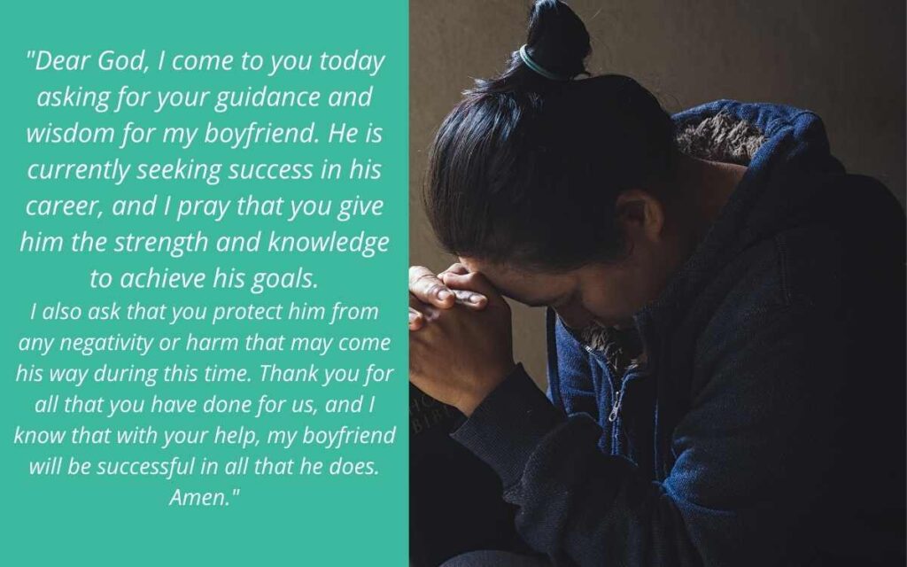 Prayer for my boyfriend’s success example