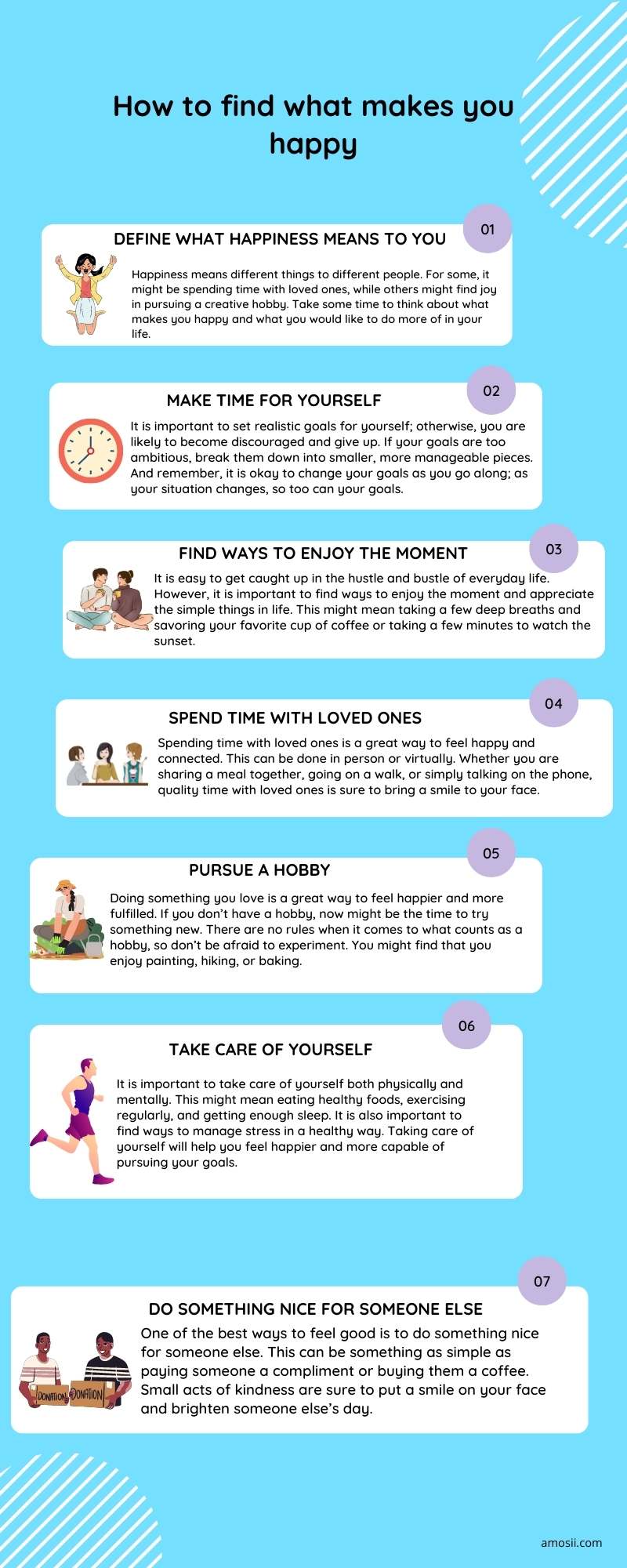 How to find what makes you happy infographic