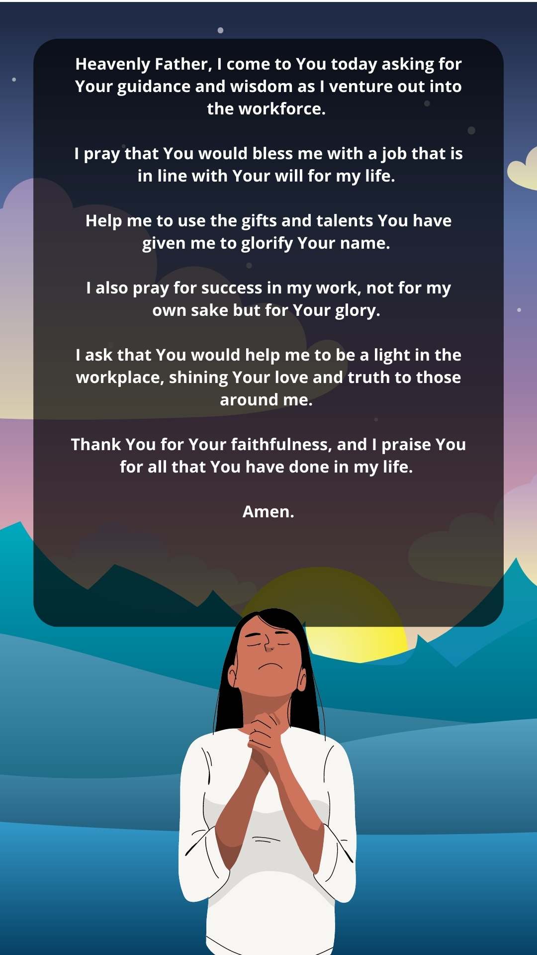 Short Prayer for work success Sample