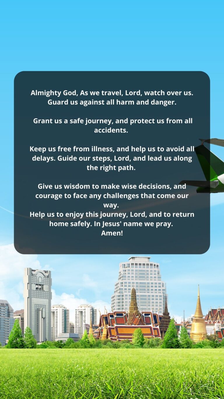 Prayer For A Safe Journey: Travelling Grace