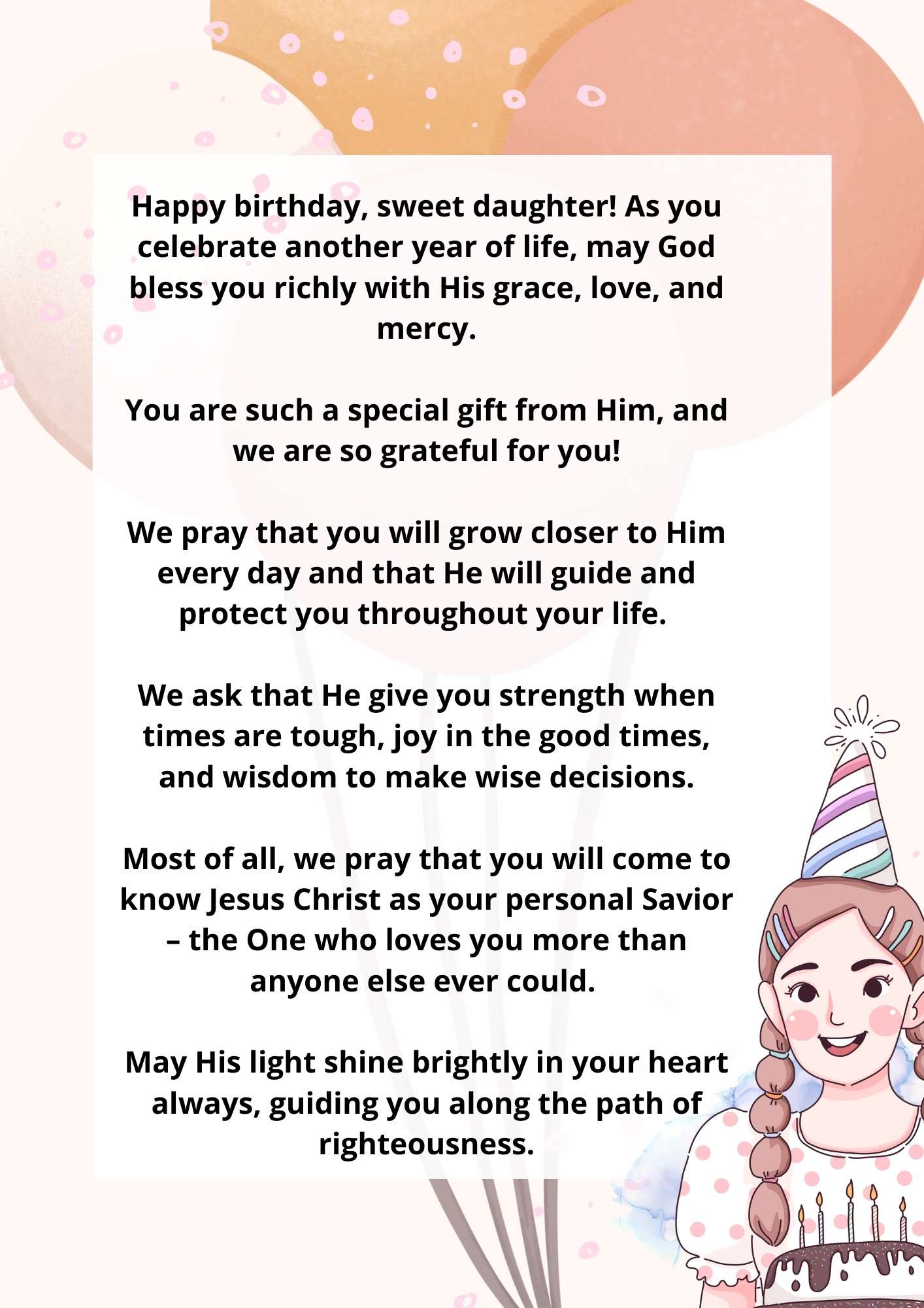 A Birthday Wishes And Prayer For Daughter