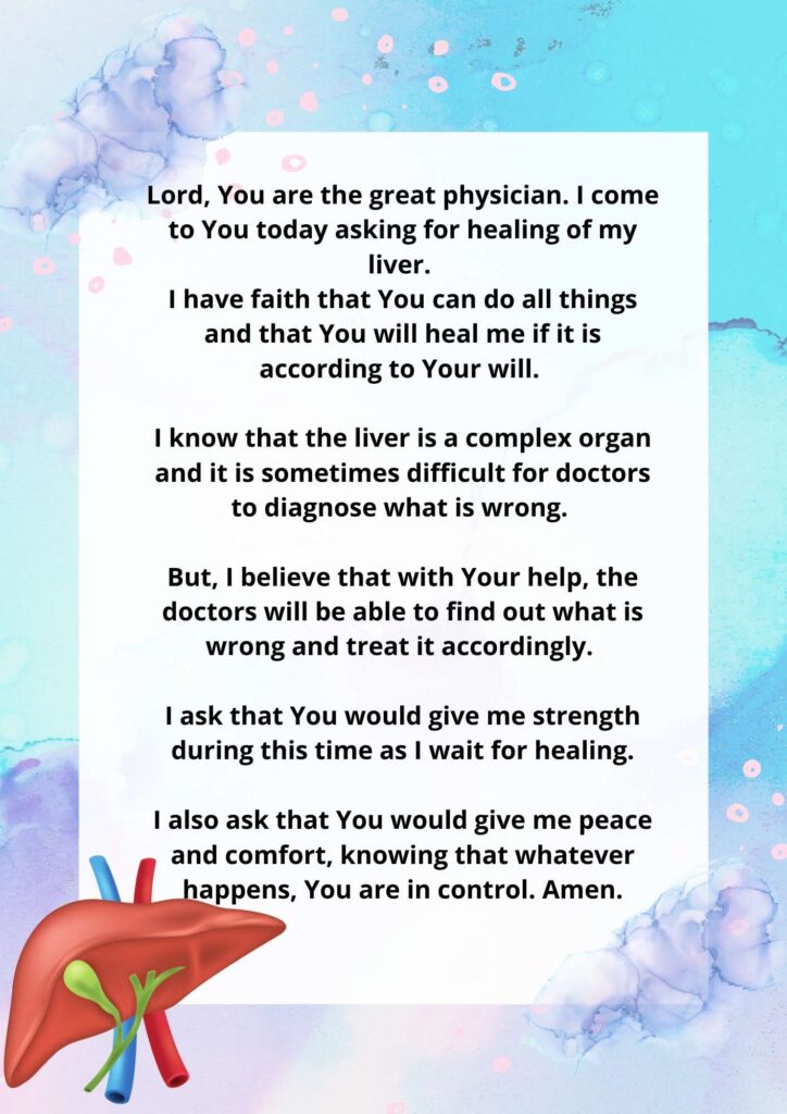 Prayer For Liver Healing: What To Pray For - AmoSii