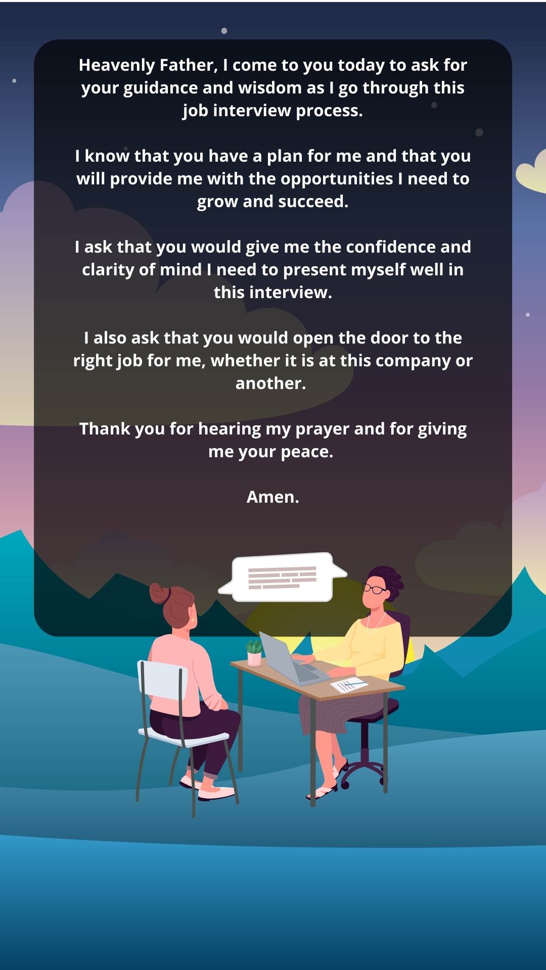 Prayer For Job Interview Success Sample: What To Say