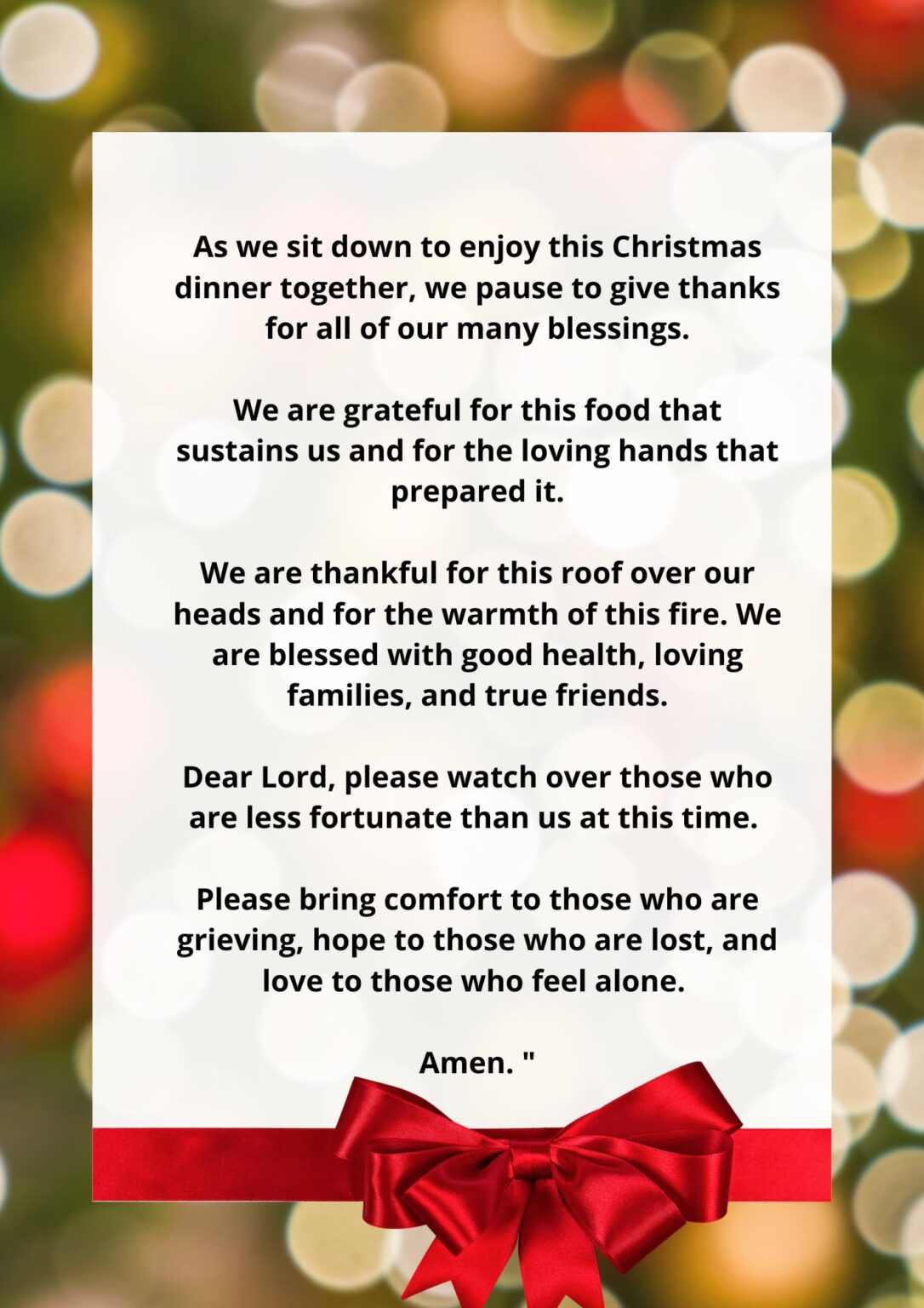 5 Prayer For Christmas Dinner - AmoSii