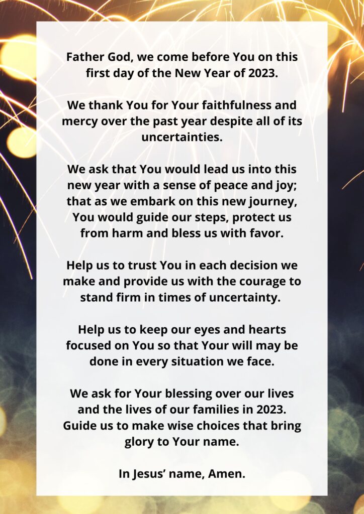 Prayer For New Year 2023