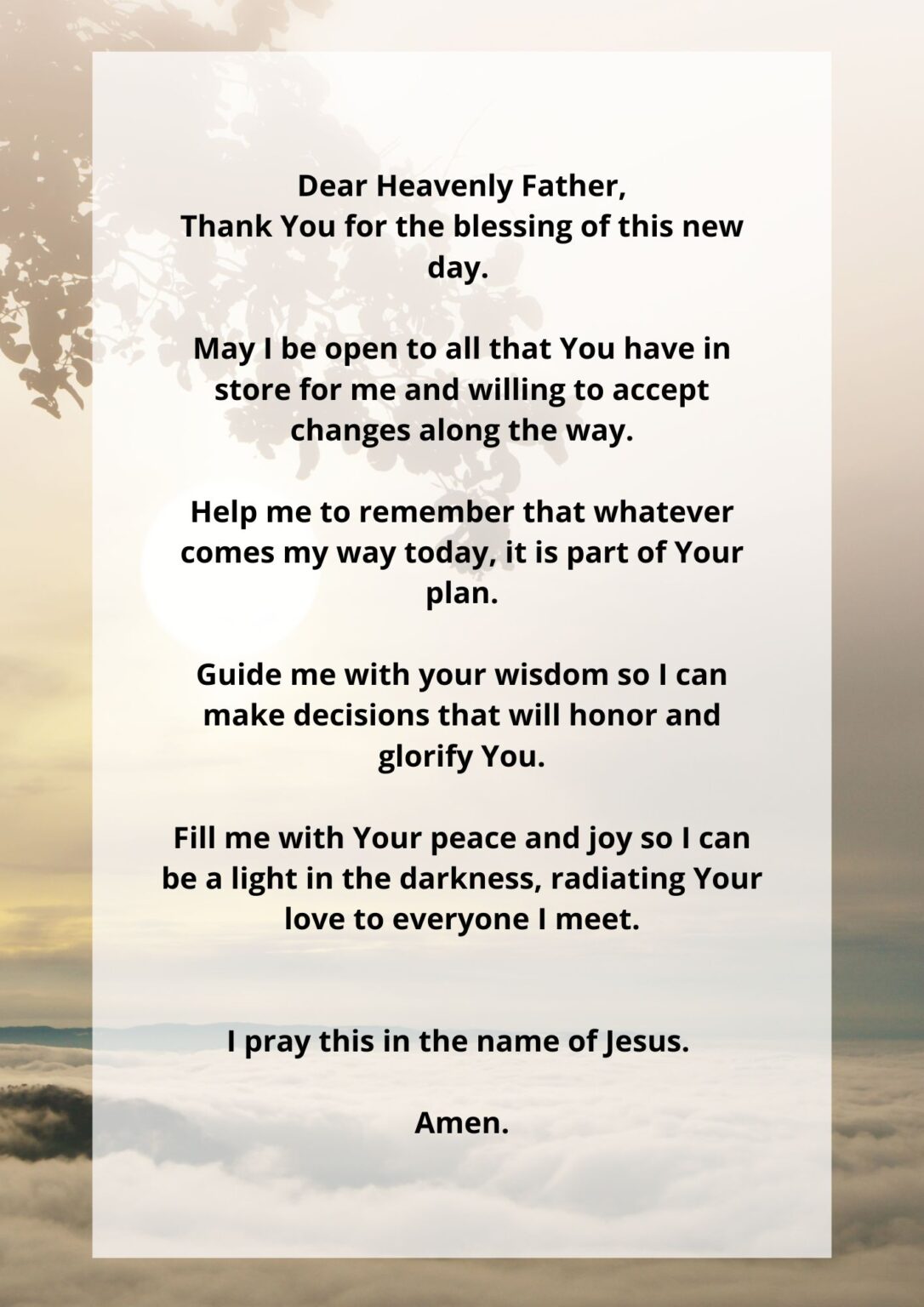 Early Morning Prayer To Start Your Day With God