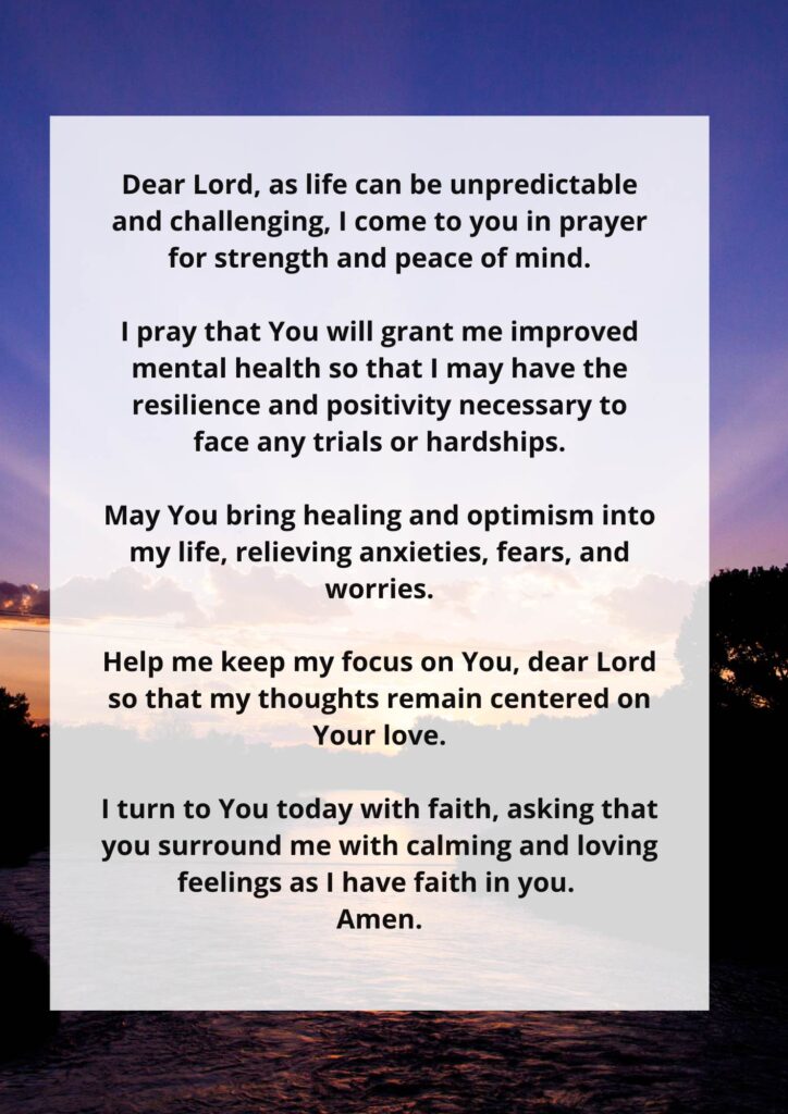 Prayer For Good Mental Health: Finding Clarity And Comfort In Prayer