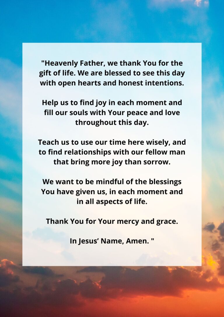 Uplifting Prayer For Today: Good Prayer To Start The Day