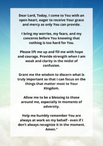 Uplifting Prayer For Today: Good Prayer To Start The Day