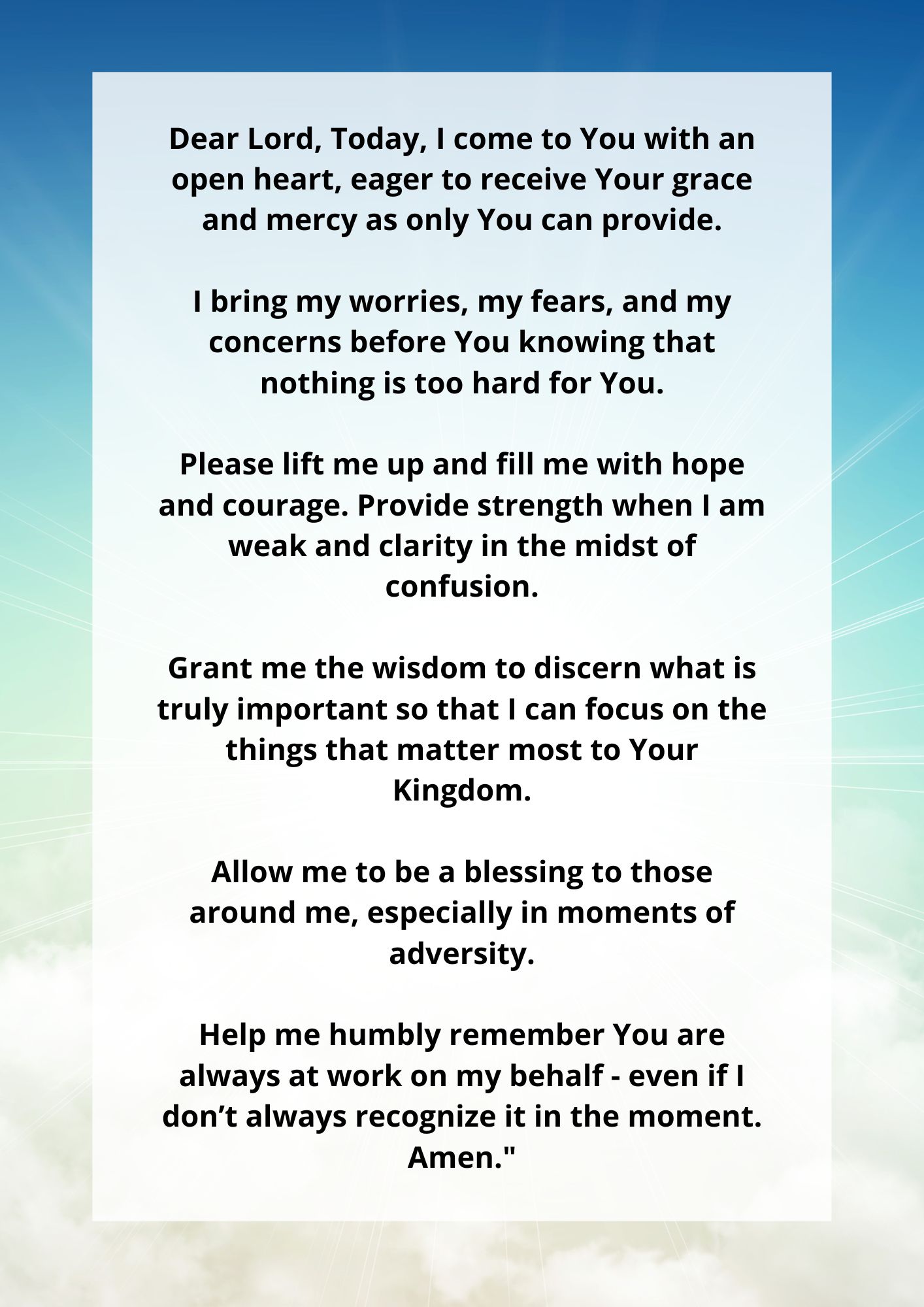 Uplifting Prayer For Today: Good Prayer To Start The Day