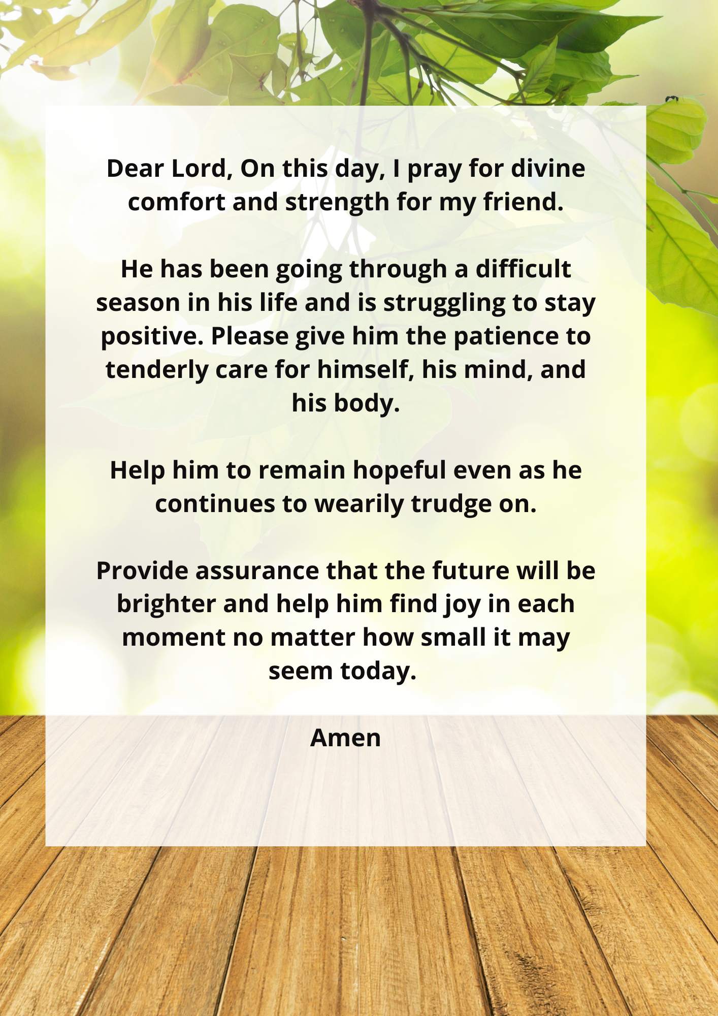 Prayer For Comfort And Strength For A Friend In Difficult Times