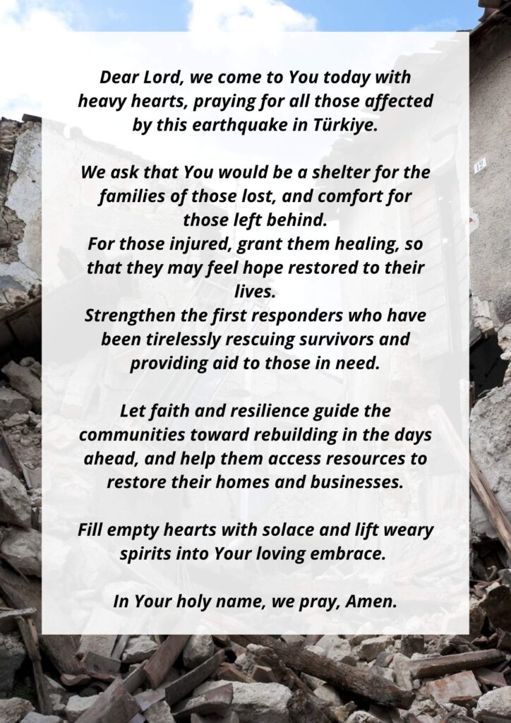 Prayer For Earthquake Victims