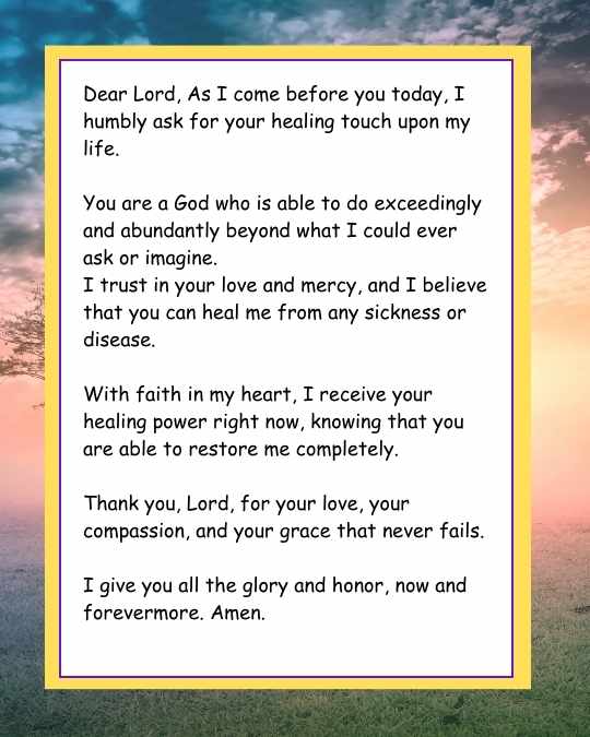 A Prayer to Receive Healing from God