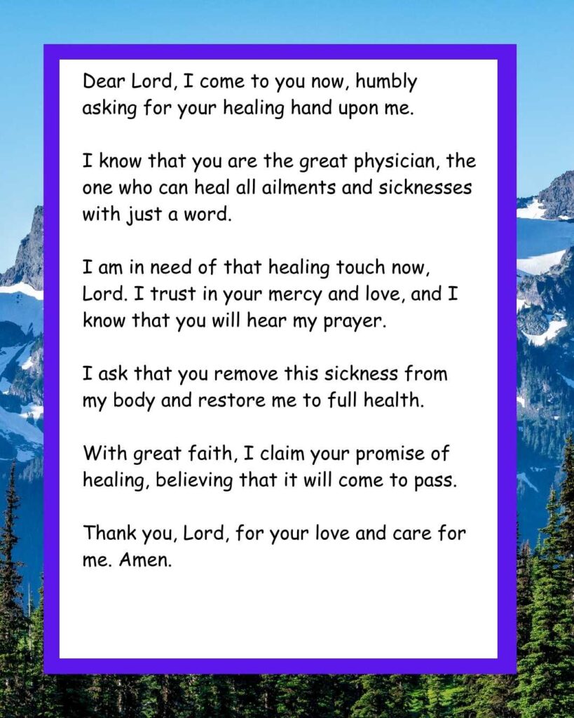 Petitionary prayer: asking God for healing for yourself