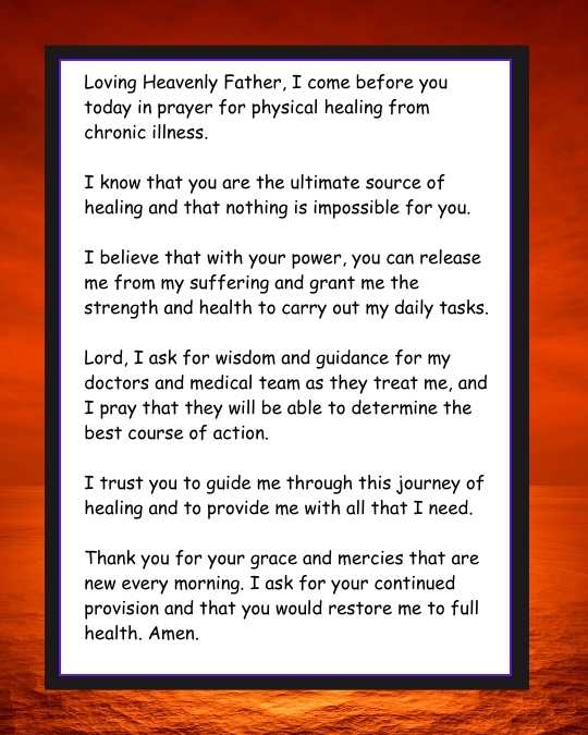 Prayers For Healing From Chronic Illness: Finding Comfort and Strength